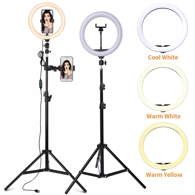 Photography Lighting Circle - 6/10/12 Inch LED Selfie Ring Light