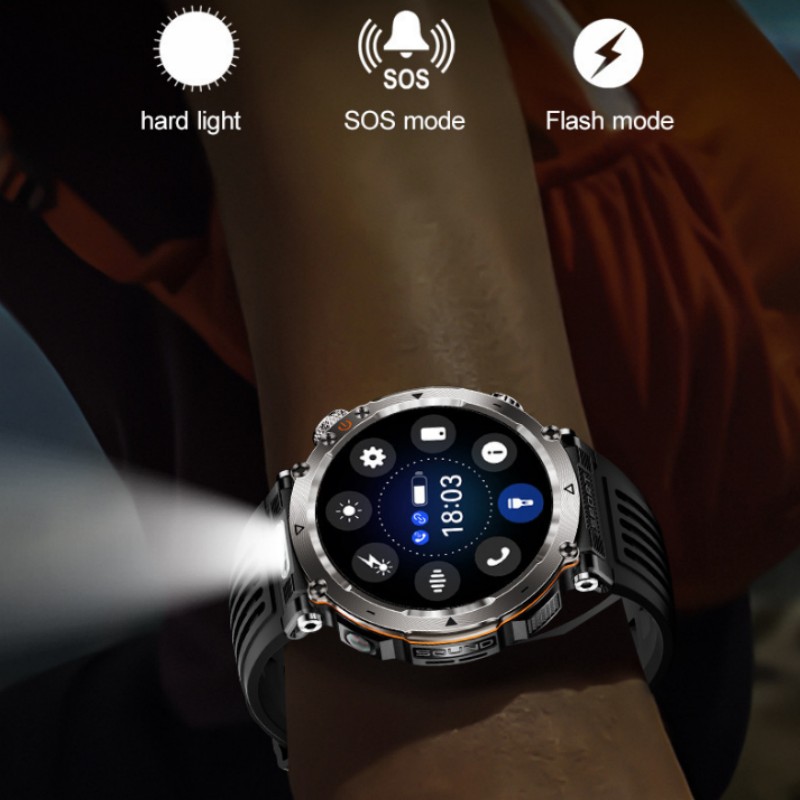 Flashlight Smart Watch Men BT  - Photography Lighting Assistant review and price