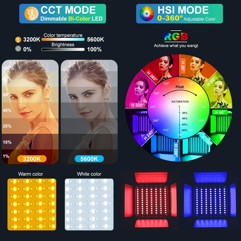 RGB LED Panel Video Light with - Photography Lighting Rgb review and price