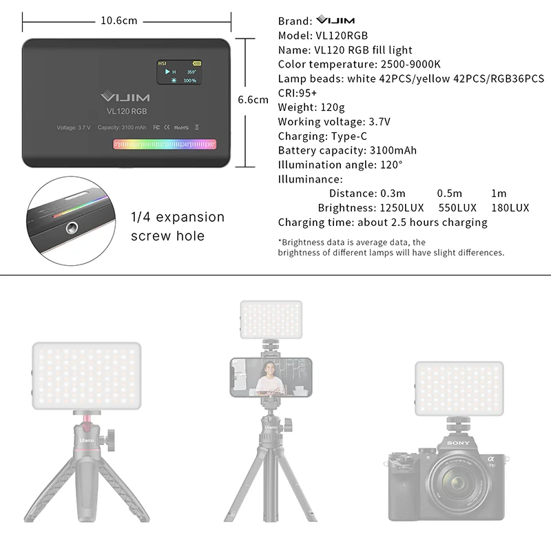 2026 New120 RGB Pocket Fill Li - Photography And Lighting review and price