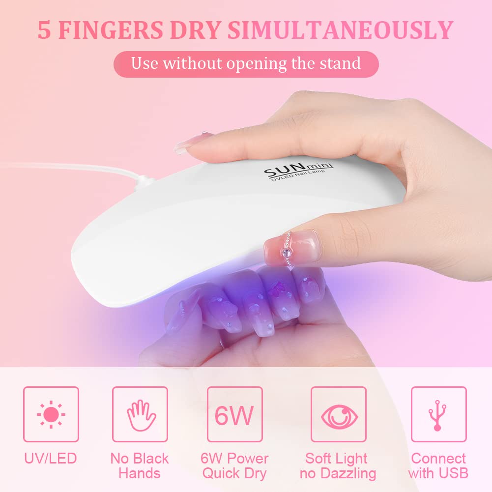 Portable 6 LED UV Nail Lamp 6W - Photography Lighting Gel review and price