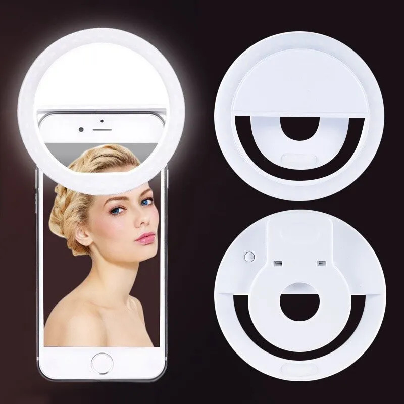 USB Rechargeable LED Selfie Ri - Photography Lighting Accessories review and price