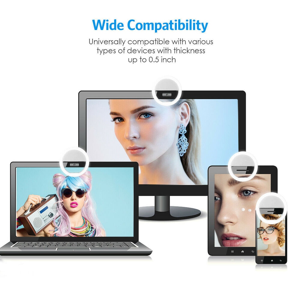 USB Rechargeable LED Selfie Ri - Photography Lighting Accessories review and price