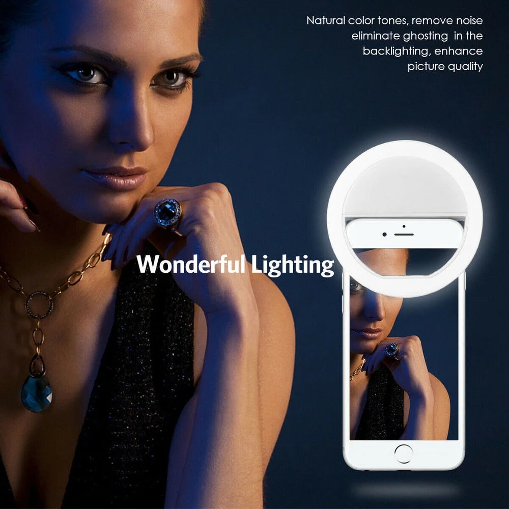USB Rechargeable LED Selfie Ri - Photography Lighting Accessories review and price