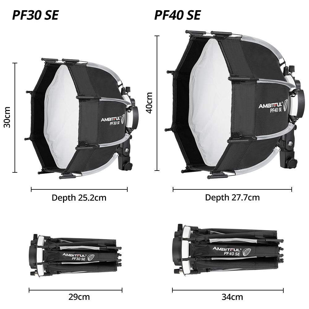 AMBITFUL PF30/PF40 30cm /40cm  - Photography Lighting Softbox review and price