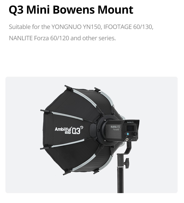 New AMBITFUL Q3 Quick Release  - Photography Lighting Softbox review and price