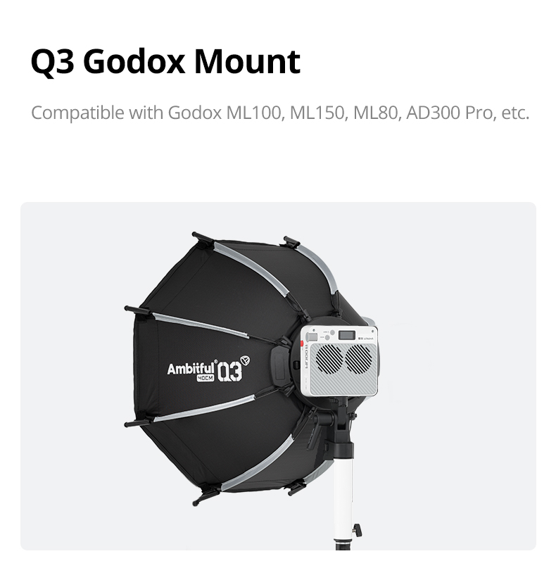 New AMBITFUL Q3 Quick Release  - Photography Lighting Softbox review and price