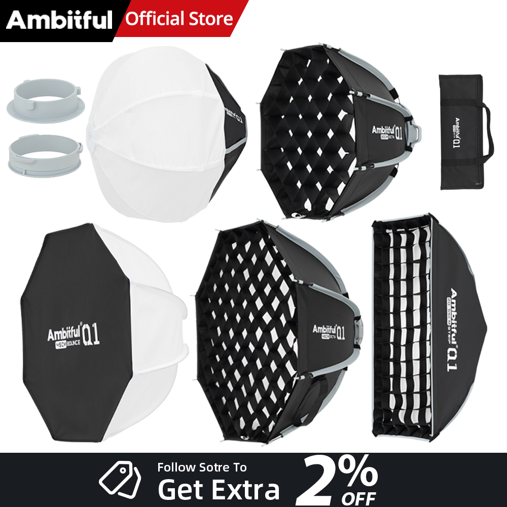 AMBITFUL Q1 Mini Bowens MiniGO - Photography Lighting Softbox review and price