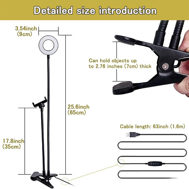 Universal Selfie Ring Light wi - Photography Lighting Circle review and price