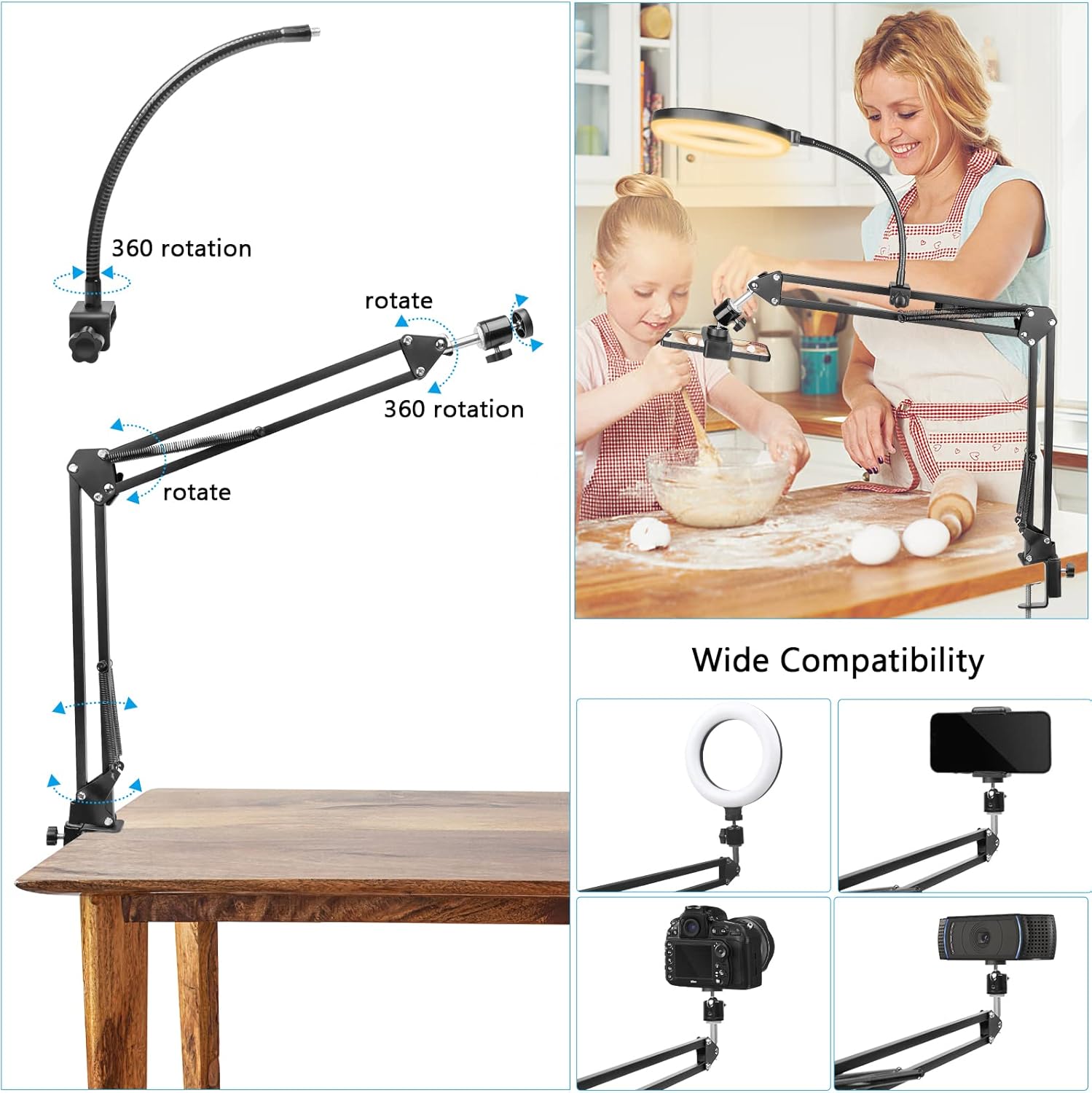 Ring Light with Stand and Phon - Photography Lighting Circle review and price