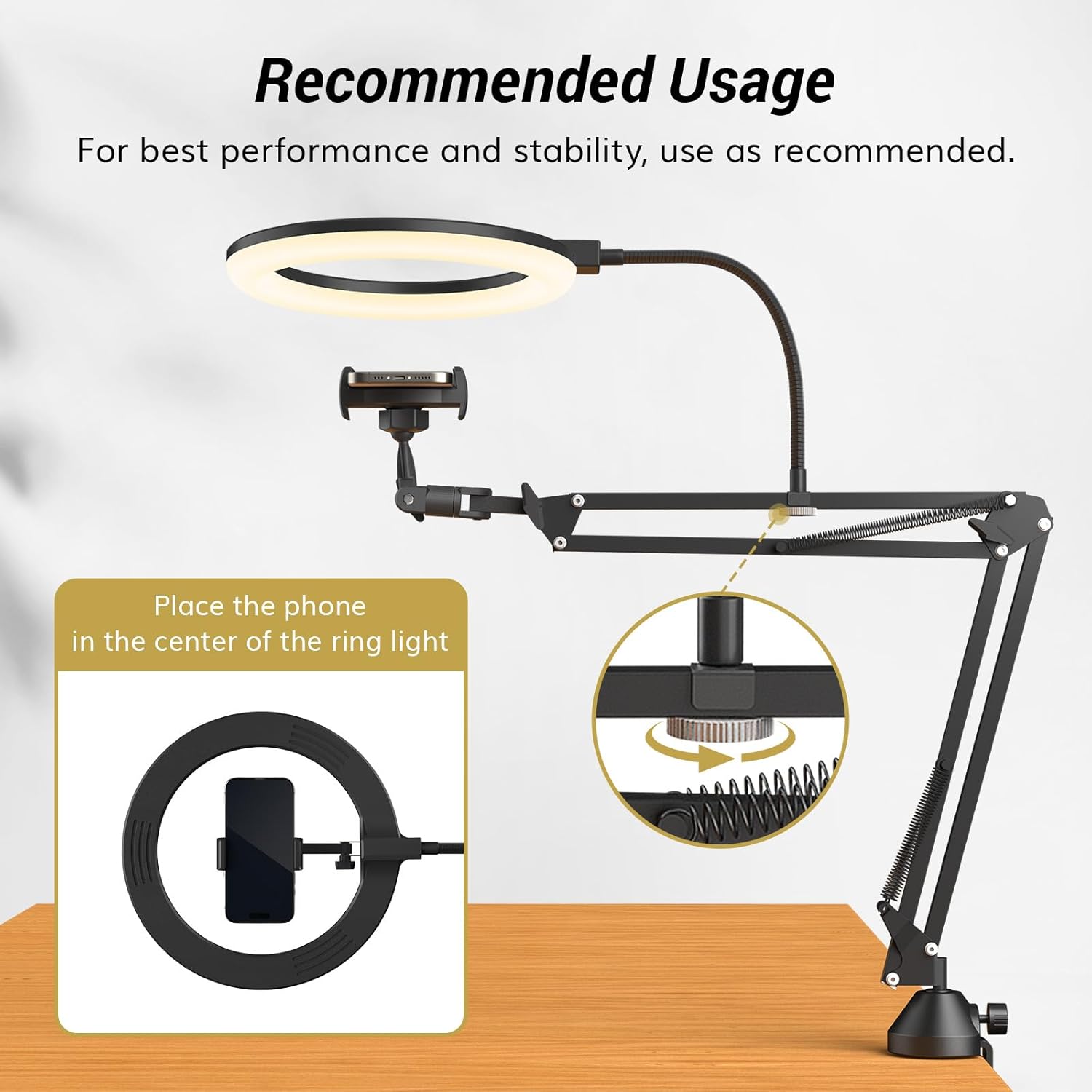 Ring Light with Stand and Phon - Photography Lighting Circle review and price