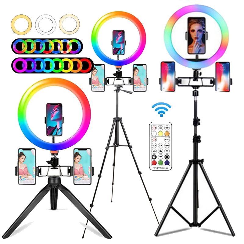 10 Inch RGB Ring Light With Re - Photography Lighting Circle review and price