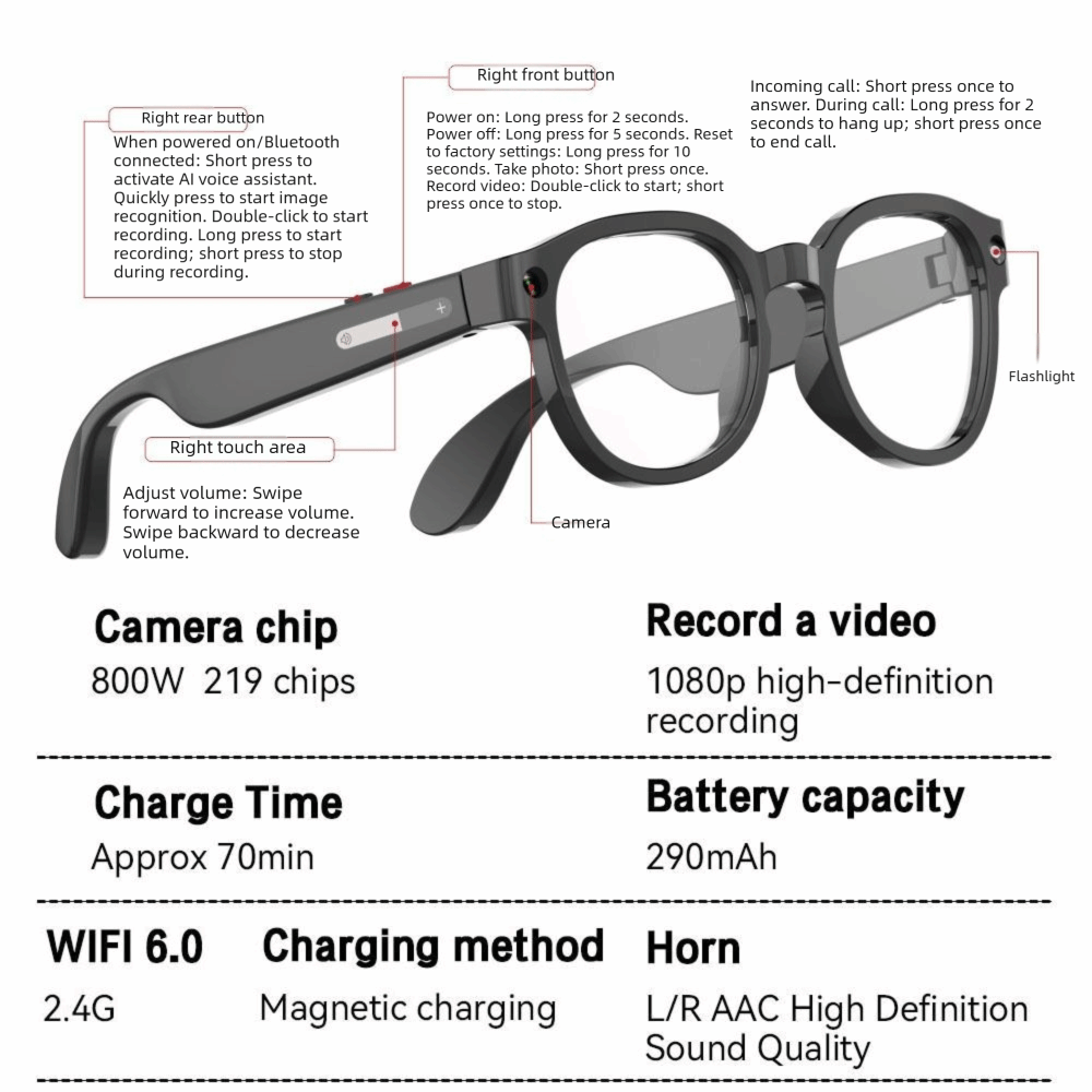 2 in 1 AI Smart Glasses HD Pho - Photography And Lighting review and price