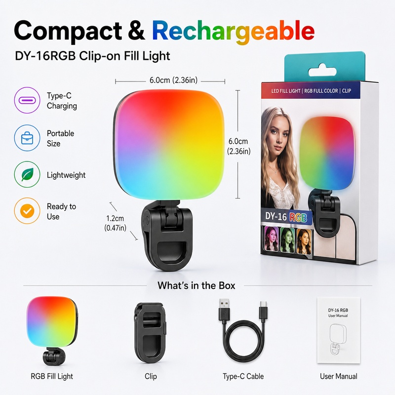 Portable RGB LED Fill Light Po - Photography Lighting Rgb review and price